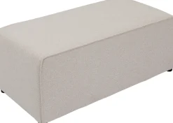 Podnóżek Tapicerowany Kremowy Moduł 100x50 Cm