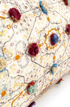 Poduszka Dekoracyjna Desna Patchwork Creme Multi 60x35 Cm