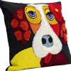 Poduszka Dekoracyjna Make Up Dog 45x45 Cm Kolorowa