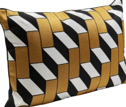 Poduszka Dekoracyjna Prostokątna Wzór Schody 60x40 Cm