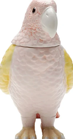 Pojemnik Dekoracyjny Ceramiczny Kolorowa Papuga 21x23 Cm
