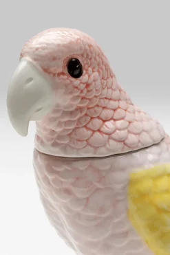 Pojemnik Dekoracyjny Ceramiczny Kolorowa Papuga 21x23 Cm