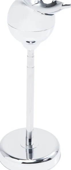 Popielniczka Na Stojaku Stal Nierdzewna Regulacja Wysokości 37-72 Cm Połysk