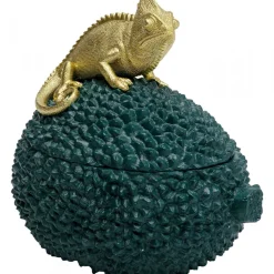 Pudełko Na Biżuterię Lub Kosmetyki Chameleon 20 Cm Zielono-złote