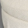 Pufa Biała Skandynawska Boucle Do Salonu Ø56 Cm