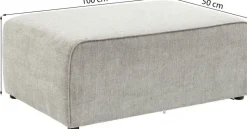 Pufa Infinity 100x50 Cm Szara