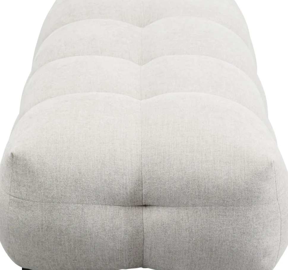 Pufa Pikowana Duża W Kolorze Kremowym 125x82 Cm