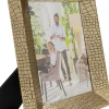 Ramka Na Zdjęcia Złota Wzór Skóra Krokodyla 22x27 Cm