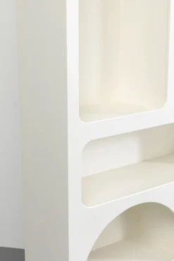 Regał Do Salonu Biały Skandynawski MDF 95x180 Cm