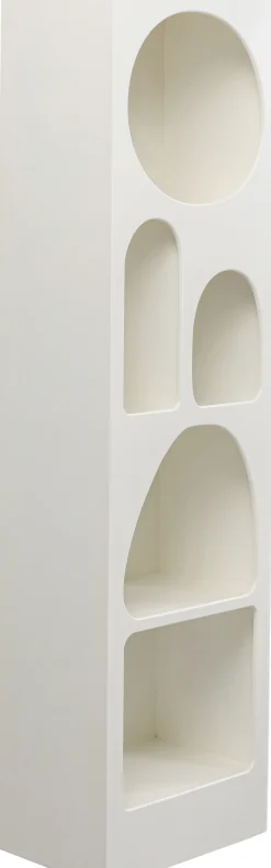 Regał Do Salonu Biały Skandynawski MDF 48x180 Cm
