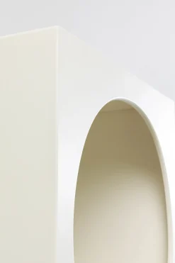 Regał Do Salonu Biały Skandynawski MDF 48x180 Cm