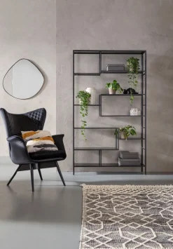 Regał Loft 115x195 Cm Czarny