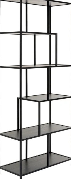 Regał Loftie 77x185 Cm Czarny