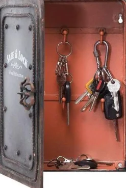 Regał Na Klucze Key Box 24x31 Cm Czarno-brązowy