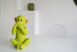 Skarbonka Monkey Iwazaru 24x35 Cm Limonkowa