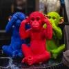 Skarbonka Monkey Kikazaru 24x35 Cm Czerwona
