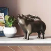 Skarbonka Rockstar Pig 23x17 Cm Czarna