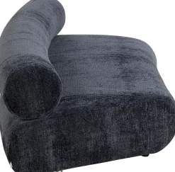 Sofa - Moduł Zaokrąglony Tapicerka Szaroniebieska 145 Cm