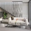 Sofa Cubetto Cord 3 Os. 220 Cm Kremowa