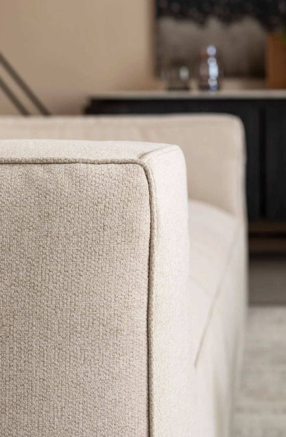 Sofa Cubetto Cord 3 Os. 220 Cm Kremowa