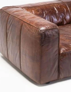 Sofa Cubetto 259x67 Cm Brązowa