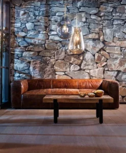 Sofa Cubetto 259x67 Cm Brązowa