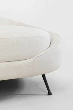 Sofa Duża Do Salonu Offwhite Nogi Czarne Stalowe 270 Cm