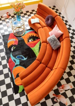 Sofa Element Wave 83x109 Cm Pomarańczowa