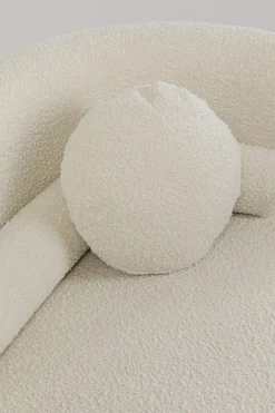 Sofa Kremowa 3-osobowa Tkanina Boucle 225 Cm