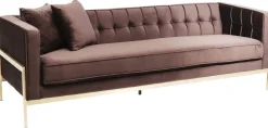 Sofa Loft 226x70 Cm Brązowa