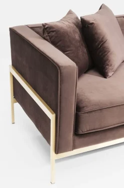 Sofa Loft 226x70 Cm Brązowa