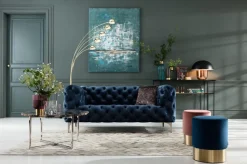 Sofa Look Royal 180x77 Cm Niebieska