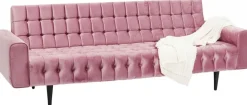 Sofa Milchbar 223x83 Cm Welwetowy Róż