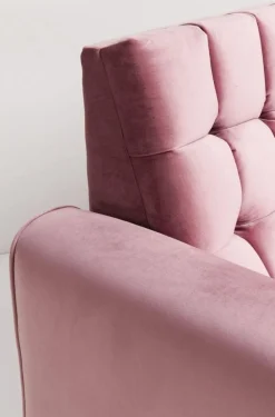 Sofa Milchbar 223x83 Cm Welwetowy Róż
