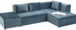 Sofa Modułowa Infinity Velvet Ocean 306x182 Cm Niebieska Prawa