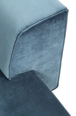 Sofa Modułowa Infinity Velvet Ocean 306x182 Cm Niebieska Prawa