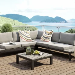 Sofa Ogrodowa Ze Stolikiem Holiday Black 242x242 Cm