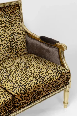 Sofa 2-os. Glamour Do Salonu Panterka Rama Złota 135 Cm