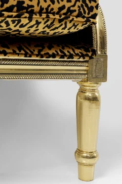 Sofa 2-os. Glamour Do Salonu Panterka Rama Złota 135 Cm
