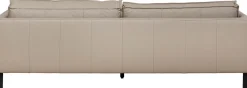 Sofa 3-os. Skórzana Szara Nogi Czarne 233 Cm