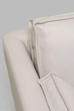 Sofa 3-os. Skórzana Szara Nogi Czarne 233 Cm