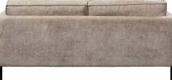 Sofa 2-osobowa Beżowa Tkanina Szenilowa Nogi Czarne 178 Cm