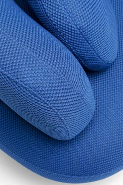 Sofa 2-osobowa Nowoczesna Tapicerka Niebieska Nogi Czarne 182 Cm