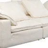 Sofa 3-osobowa Skandynawska Biała Z Poduszkami 230 Cm