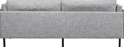 Sofa 3-osobowa W Kolorze Szarym Nogi Stalowe Czarne 230 Cm
