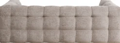 Sofa Pikowana 3-osobowa Jasnobrązowa 240 Cm