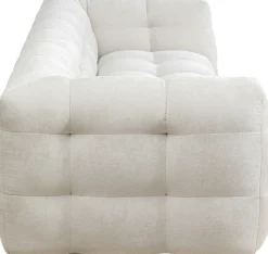 Sofa Pikowana 3-osobowa Kremowa 240 Cm