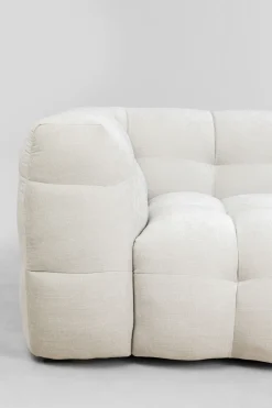 Sofa Pikowana 3-osobowa Kremowa 240 Cm