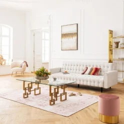 Sofa Rozkładana Milchbar 219 Cm Beżowa
