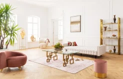 Sofa Rozkładana Milchbar 219 Cm Beżowa